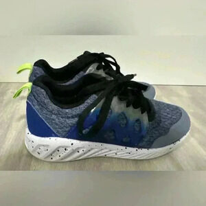 Ortholite‎ Boy's Youth sz 2 Sneakers Casual Athletic Shoes Blue Gray Black Laces